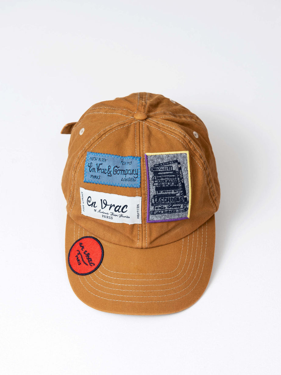 Casquette brodée caramel