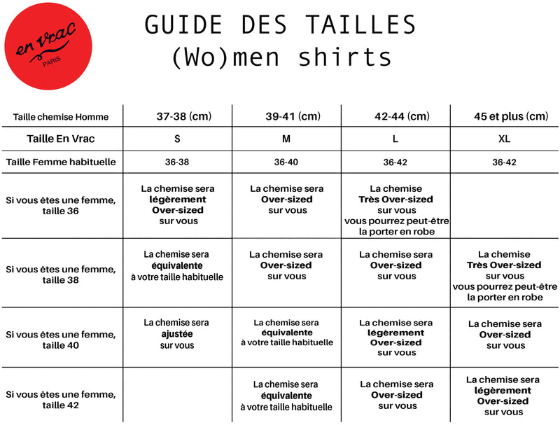 Guide des tailles