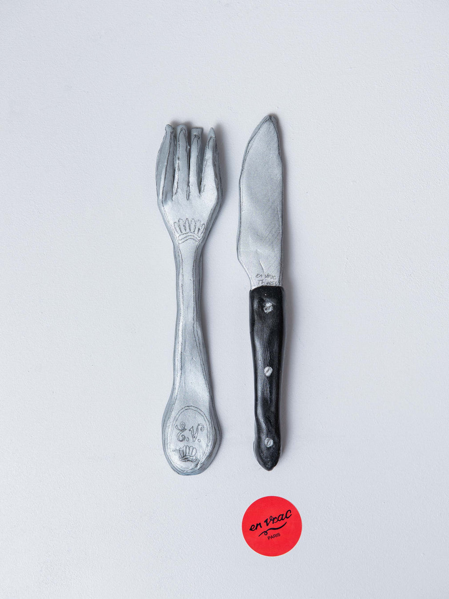 Fourchette et couteau - 2 pièces